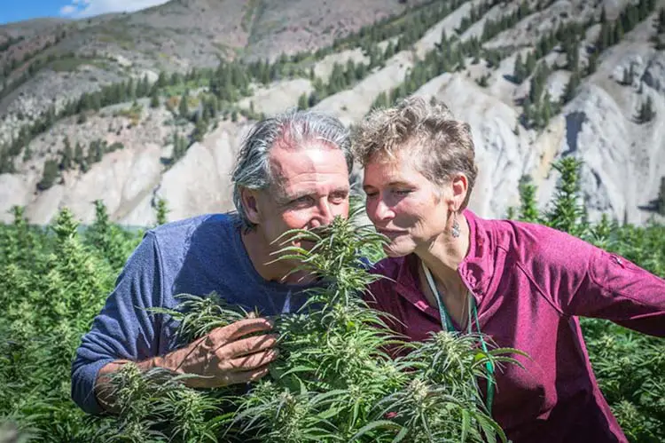 Senior Growers Smelling Crop Jake Holschuh