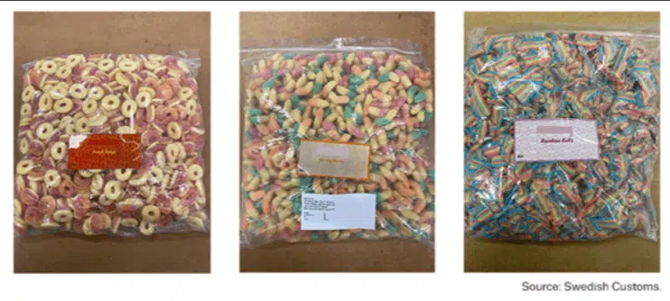faux bonbons au cannabis